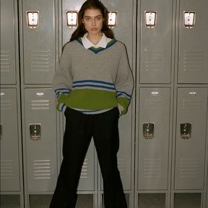 Danielle Guizio Oversized Varsity Sweater